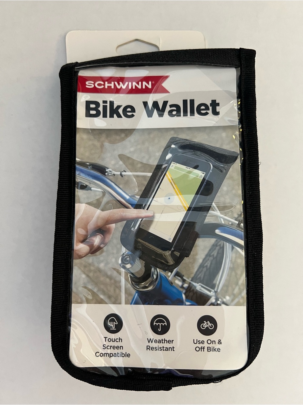 NWOT Schwinn Black Bike Wallet with Touchscreen Phone Holder